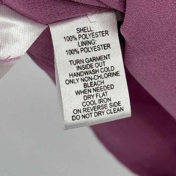 LOFT Womens Purple sleeveless Ruffle Tank Top blouse Size Medium gold - Picture 7 of 9